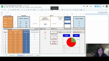 Single Neuron Simulator in Google Sheets