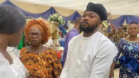 TOYIN ABRAHAM HUSBAND KOLAWOLE AJEYEMI SPRAY ODUNLADE ADEKOLA MOTHER AT HER 70TH BIRTHDAY PARTY