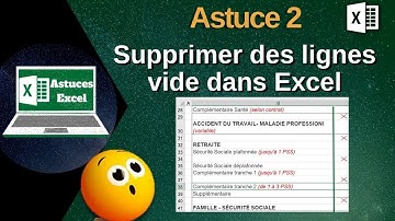 Comment supprimer rapidement des lignes vides dans un tableau Excel