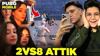 KIZLARA KARŞI 2vs8 ATTIK!!  PUBG MOBİLE