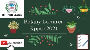 Botany lecturer kppsc 2021 , botany mcqs for lecturer test kppsc