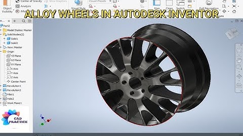 Car Alloy Wheel design in Autodesk inventor || Inventor Drawings Practice for Beginners || Inventor
