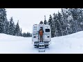 Heavy snow  freezing rain  taking shelter in my old truck camper