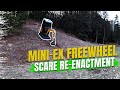 Scary Mini-Excavator Downhill Out Of Control– Yesterday&#39;s Freewheel Re-enacted