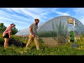 Casting shade on the greenhouse  penning goats for fall babies  farm life vlog