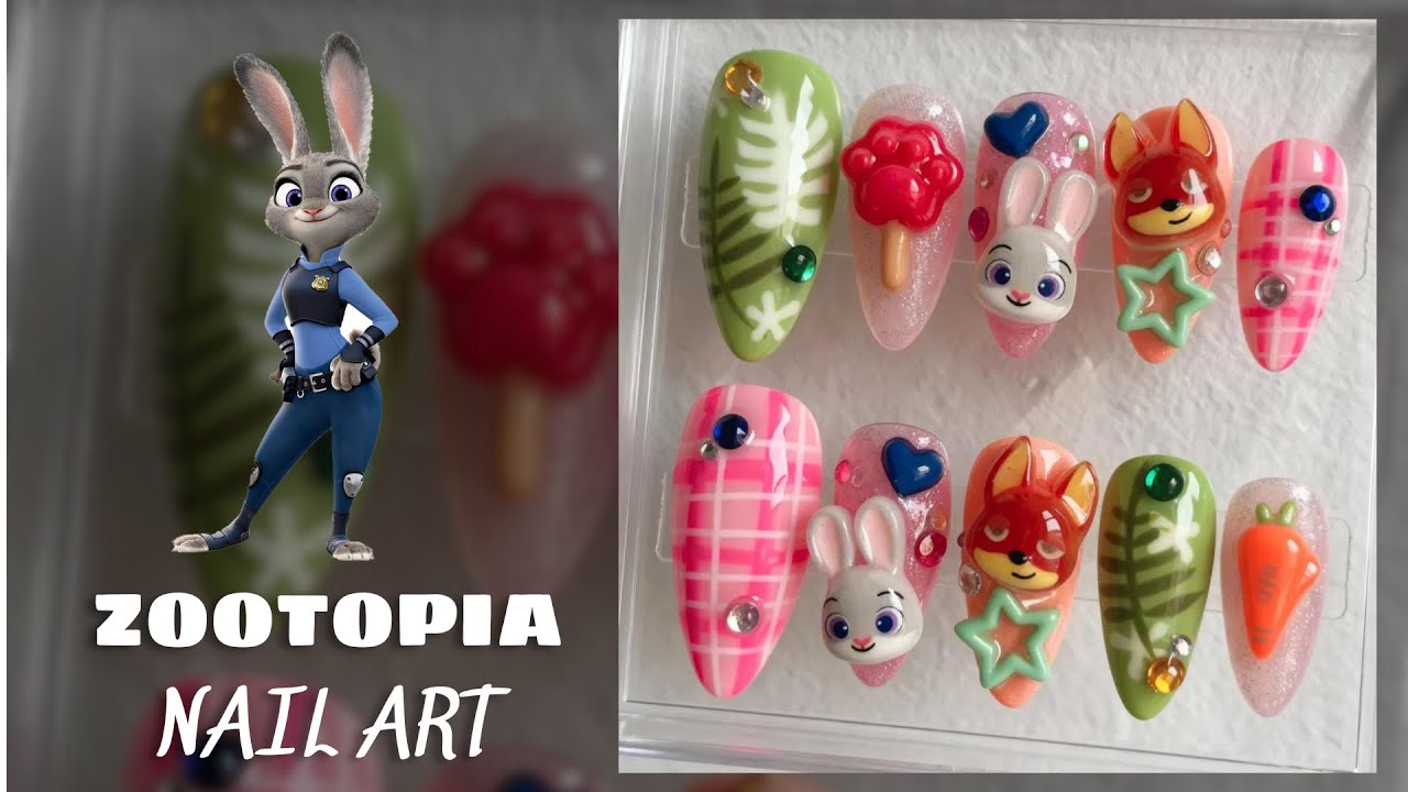 ZOOTOPIA NAIL ART #1 | WHEN CAN I TRY EVERYTHING AGAIN MUSIC | Dragon Nail