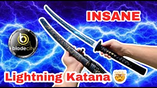 Blue Samurai Sword Lightning Blade Unboxing