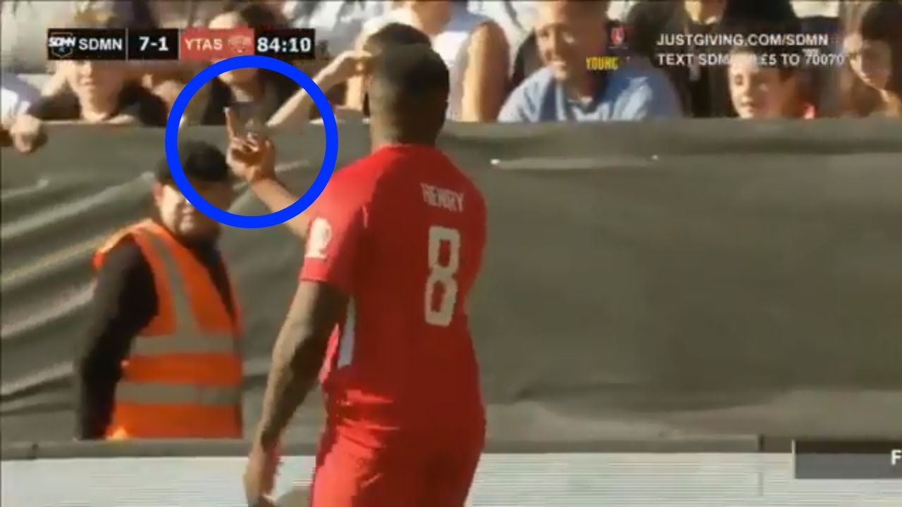 Tgif Rommell Romell from TGF Bros puts middle Finger at RiceGum at sidemen football ...
