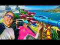 Thrilling day onboard icon of the seas largest waterpark at sea  crowns edge ropes course
