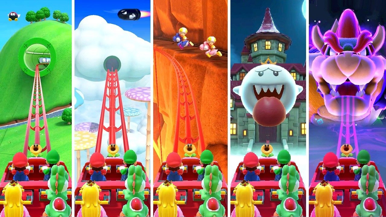 Super Mario Party Jamboree + Jamboree TV - ALL Carnival Coaster Courses (2 Player)