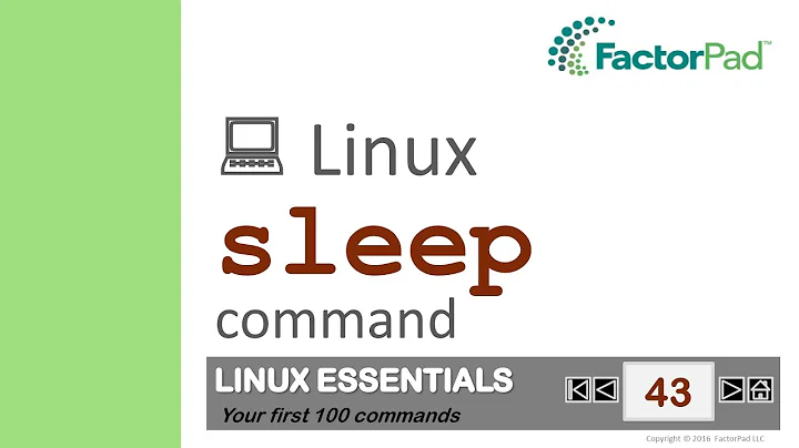 Linux sleep command summary with examples