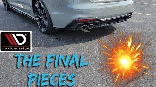 Video thumbnail of "Maxton Design Rear splitter install on the 2022 Audi S5 Sportback"