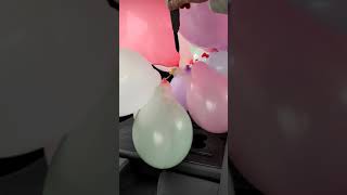 Macarons Coloured Balloon Garland Nail Popping in Car
