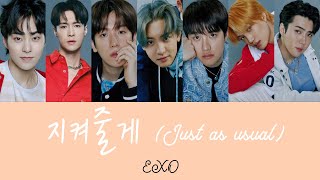 《日本語字幕＋カナルビ＋歌詞》지켜줄게 Just as usual EXO エクソ パート 和訳 Don't fight the Feeling