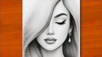 Beautiful Girl Drawing | Easy Girl face Art | Simple and Lovely Girl Sketch for Beginners | Drawing 