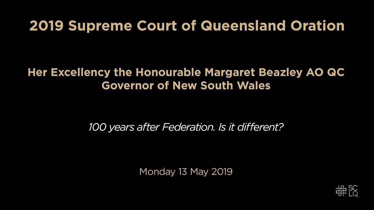 20019 Supreme Court of Queensland Oration