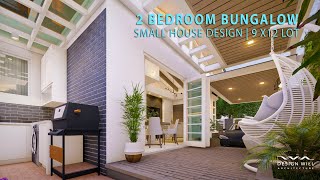 D02 | Small House Design | 9m x 12m Lot 2-Bedroom Bungalow