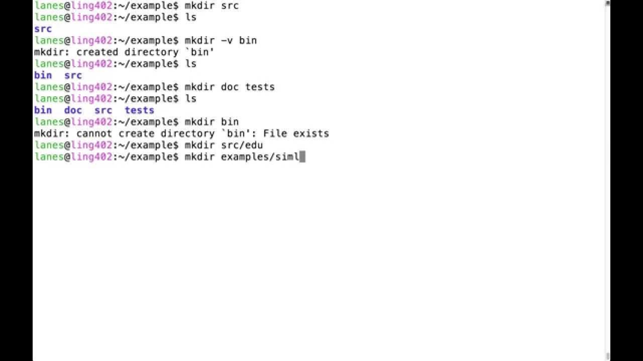 Mkdir file exists. Mkdir file exists