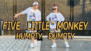 FIVE LITTLE MONKEY HUMPTY DUMPTY ( Dj Ronzkie Remix ) New TikTok 2024 l Dance workout