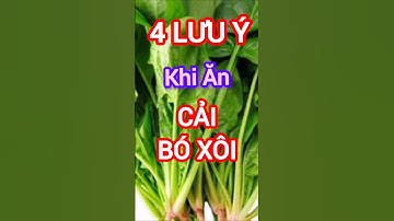 4 Lưu Ý Khi Ăn Cải Bó Xôi Tốt Cho Sức Khỏe #dinhduong #health #suckhoe