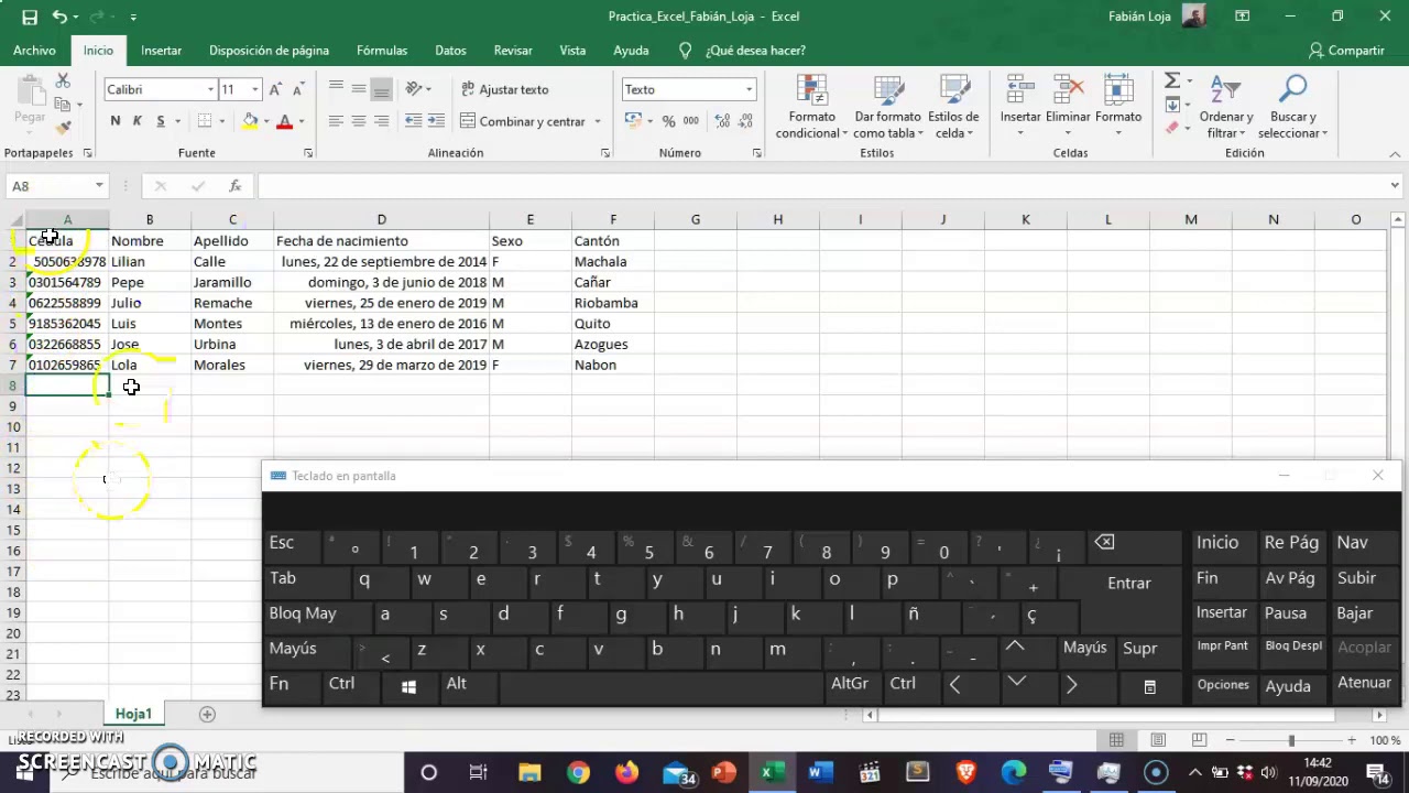 Agregar Columnas y Filas con el teclado en Excel - YouTube