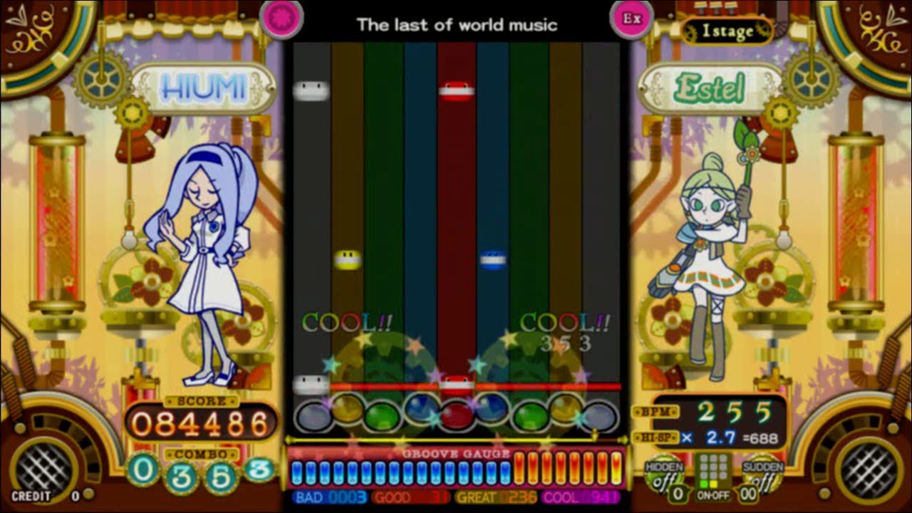 pop'n music] The last of world music (EX) mirror - YouTube