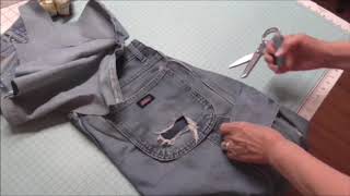 How to Repair a Hole in a Back Pocket on Jeans - Easy Tutorial