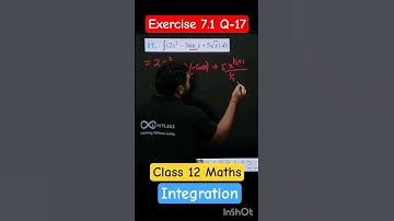 Question 17 Ex 7.1 Class 12 Integrals #integration #calculus #calculus #class12maths #shorts_