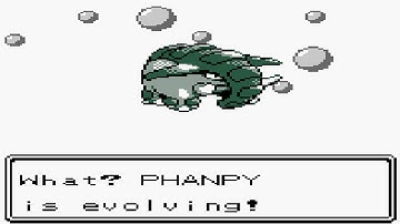 Phanpy Evolving into Donphan in Pokemon Crystal