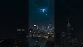 City Thunderstorm Rooftop Ambience ⚡🌧️ | Thunder Rain Sounds for Deep Sleep &amp; Focus | 4K
