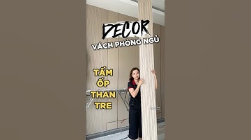 Decor Vách Phòng Ngủ bằng Tấm Ốp Đa Năng Sợi Than Tre kết hợp lam 6 Sóng cùng màu vân vải