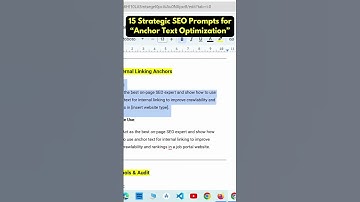 15 Strategic SEO Prompts for Anchor Text Optimization