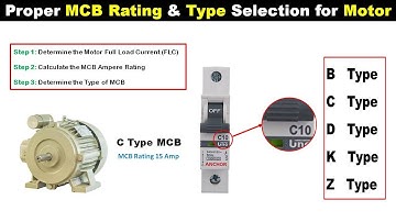 Proper MCB Rating and MCB Class Type Selection for Motor Protection@TheElectricalGuy