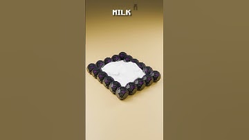 Water, Milk , Honey vs Slime simulation in blender #minecraft #3dart #3danimation