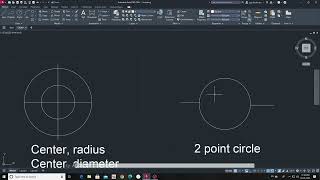 AutoCAD 2D beginner course - circle command