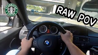 COFFEE RUN IN MY E92 M3 POV!!