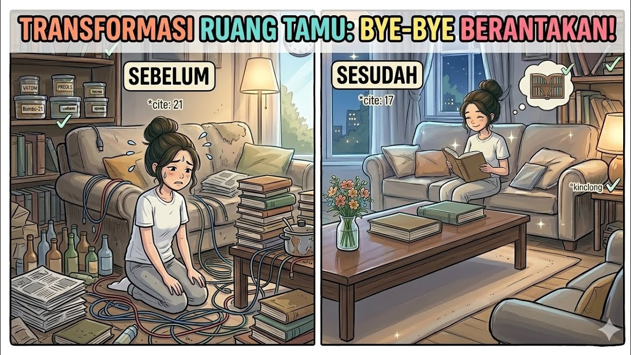 PELAN PELAN MEMBERSIHAKAN RUANG TAMU
