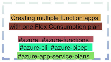 Creating multiple function apps with one Flex Consumption plan