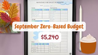 🍂 September Zero-Based Budget With Me | Program Director Salary | $5,240 |Simple & Easy | 🍂