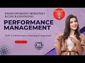 Performance Management Unit 2 | Performance Planning &amp; Appraisal | DU Semester 7  | DU Scholars