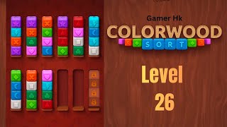 Colorwood sort puzzle level 26 Walkthrough Solution 