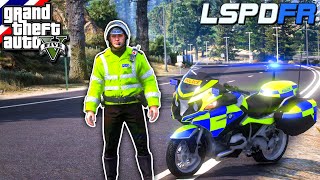 GTA V - LSPDFR มาเป็นตำรวจในเกม GTA V ตำรวจทางหลวง จับผัวเมีย มีระเบิดมือในตัว UK Police #291 screenshot 4