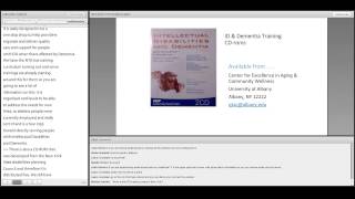 WEBINAR: Intellectual and Developmental Disabilities & Dementia (Feb 26, 2015)
