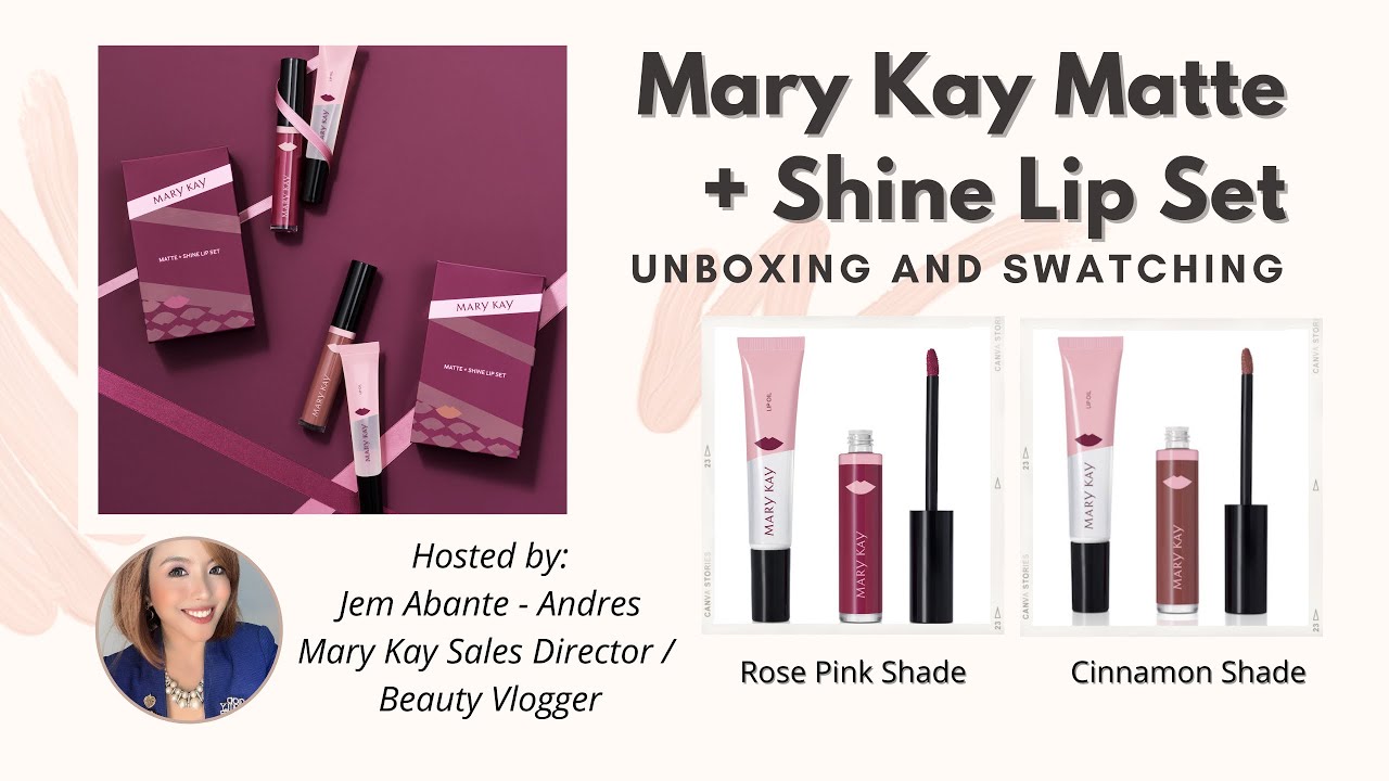 NEW Mary Kay Matte + Shine Lip Set Unboxing and Product Demo 💄 Jems and  Wonders ✨ 