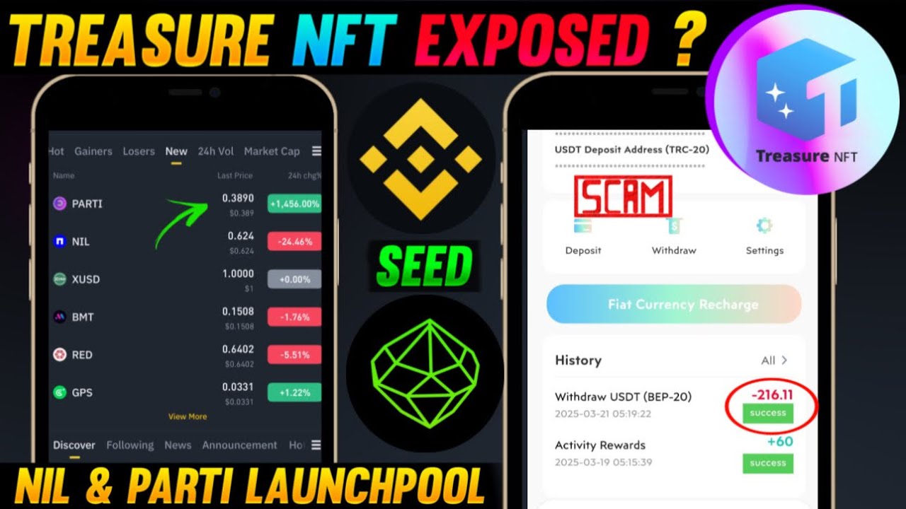 Treasure NFT Scam ? | NIL & PARTI in Binance | Treasure NFT new update ?