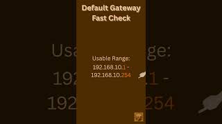 Want to see if the default gateway is in range? #shorts #ccna #networking