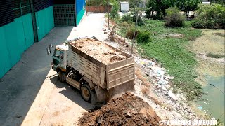 Best Starting New Project Mini Bulldozer Pushing And Moving Soil With Truck 5TON Unloading Soil by TV Machine Cambodia 3,515 views 1 month ago 1 hour, 18 minutes