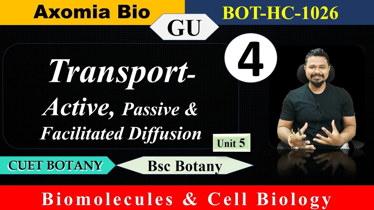 Transport| Active, Passive & Facilitated Diffusion| Bsc 1st sem| Botany|Dr. Rajib Borah| Axomia Bio