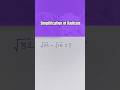 Simplification of Radicals short video||