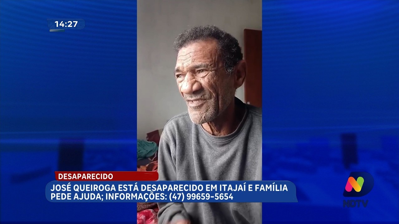 Itajaí: família procura por José Queiroga e pede ajuda para encontrá-lo